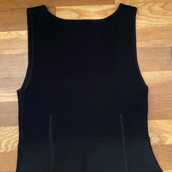 NWT Nicholas Milano Seamed Square Neck Knit Mini Dress in Black 0 - Picture 11 of 13